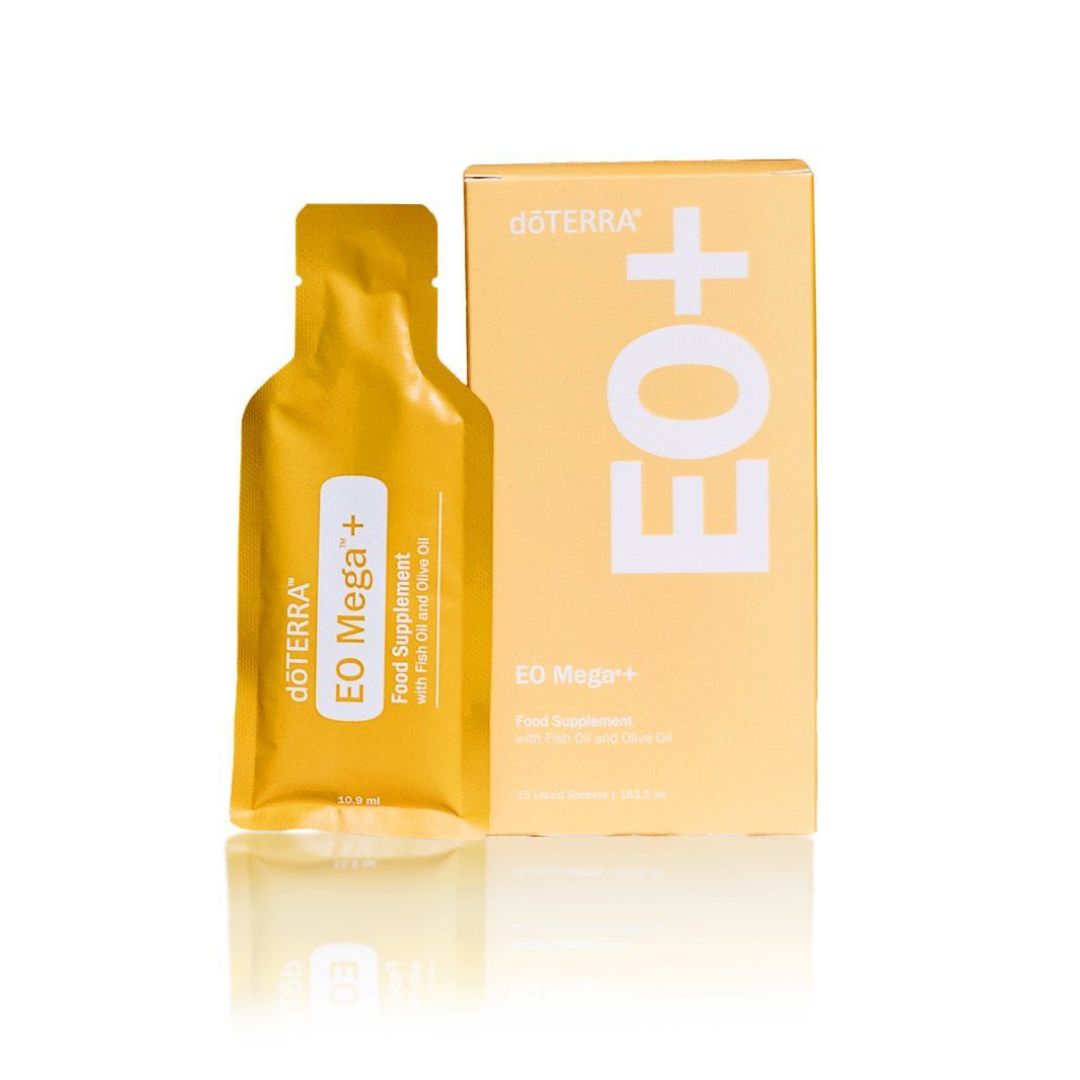 Suplemento natural EO Mega+ de doTERRA con acidos grassos ómega-3