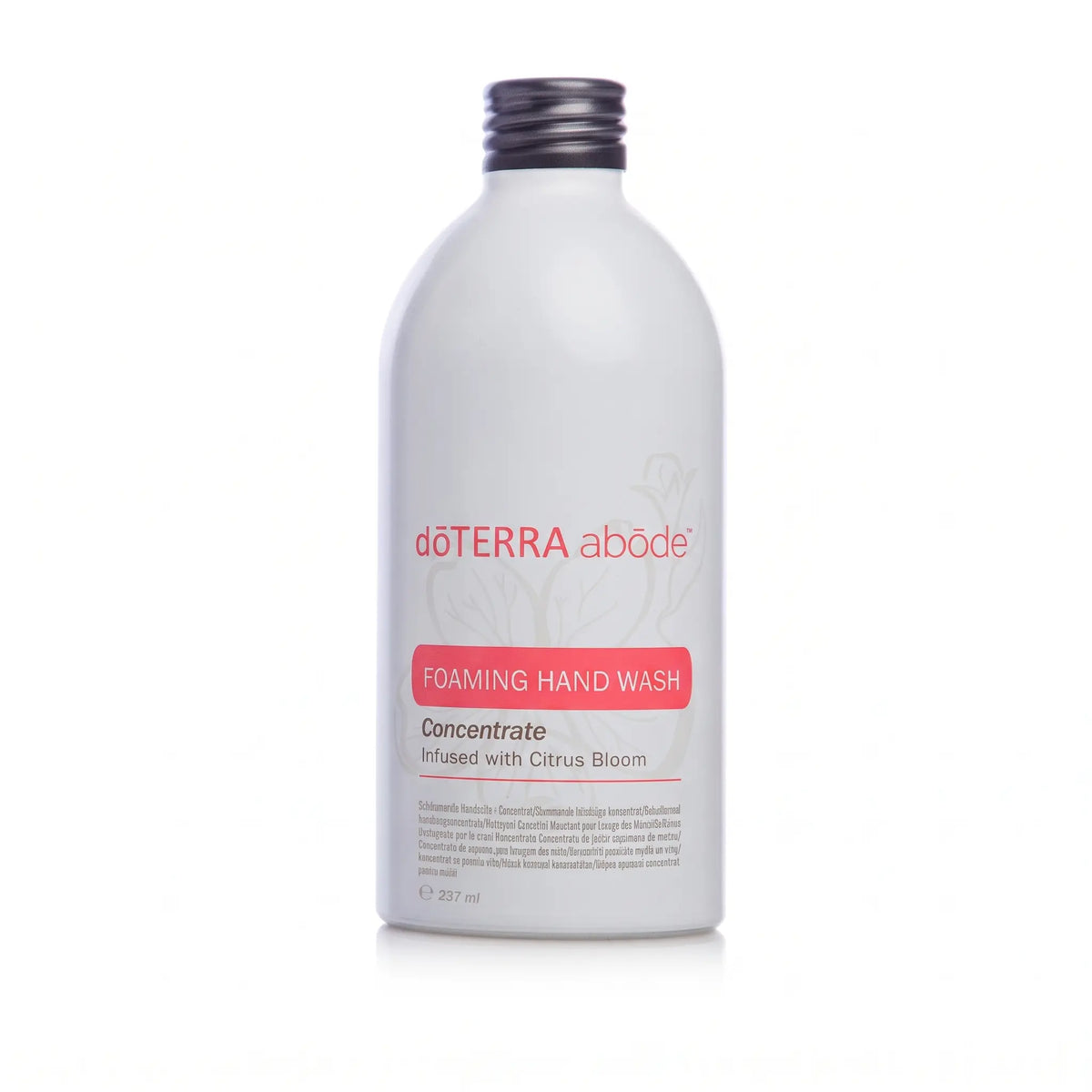 Jabón Espumoso de Manos Concentrado dōTERRA abōde™ 237ml - frasco sobre fondo blanco