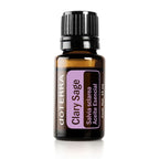 Botella de 15ml de Clary Sage en fondo blanco