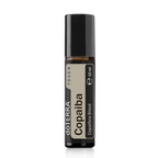 Botella touch de Copaiba doTERRA en fondo blanco