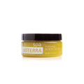 Tarro del Exfoliante Corporal dōTERRA SPA (Exfoliating Body Scrub) con aceites esenciales de Naranja Silvestre, Pomelo y Jengibre, diseño elegante sobre fondo blanco.